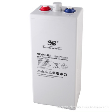 Solar Battery Opzv Tubular Gel Battery Opg2-420 (2V420ah)